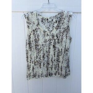 BRISAS Women’s Cotton Blend Sleeveless Tank Top Lightweight Floral Petite PL